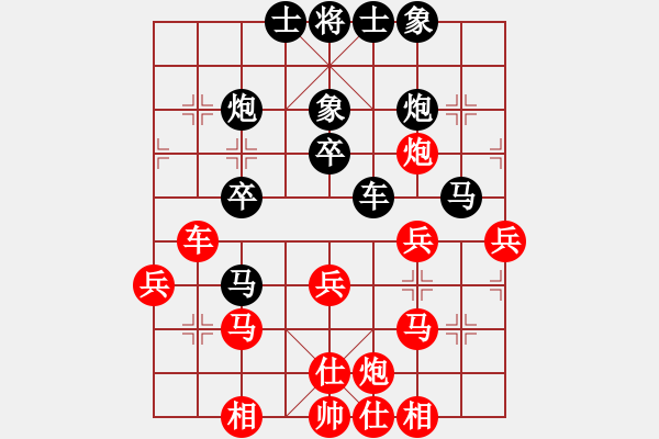 象棋棋譜圖片：2006年迪瀾杯弈天聯(lián)賽第四輪：將帥英雄花(5r)-和-樓外青衫(9段) - 步數(shù)：40 