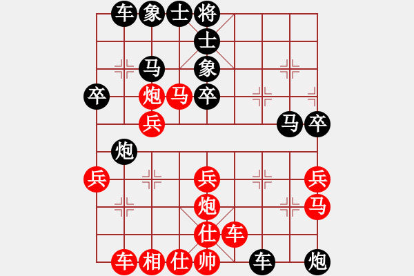 象棋棋譜圖片：五七炮互進(jìn)三兵對(duì)屏風(fēng)馬邊卒右馬外盤(pán)河 紅左橫車(chē)對(duì)黑飛右象kevinip(日帥)-勝-一生緣(人王) - 步數(shù)：40 