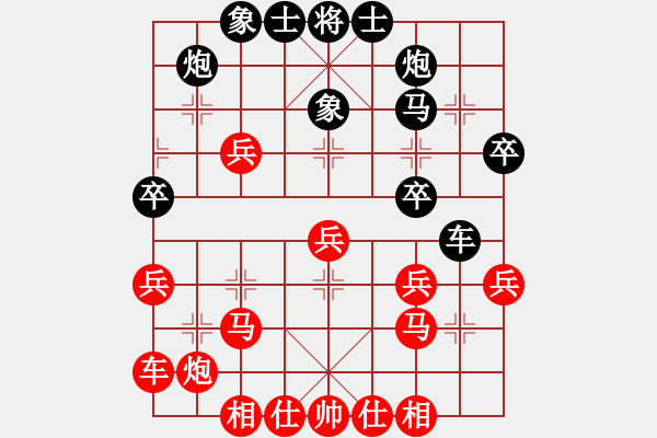 象棋棋譜圖片：賈題韜(月將)-勝-漂亮麗麗(9段) - 步數(shù)：34 