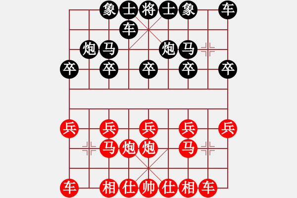 象棋棋譜圖片：侯昭忠     先勝 劉晉玉     - 步數(shù)：10 