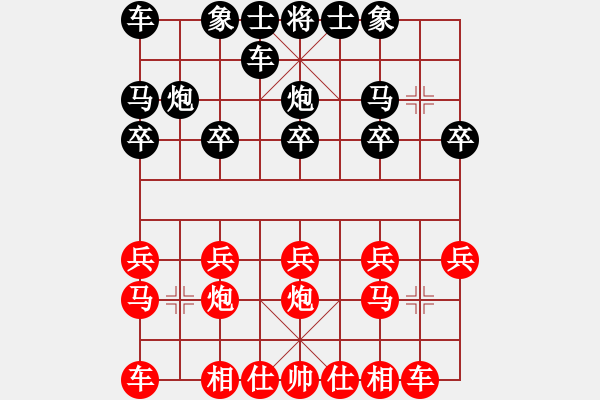 象棋棋譜圖片：小魚兒[紅] -VS- 橫才俊儒[黑]橫笛邀月二級大師次三局 - 步數(shù)：10 