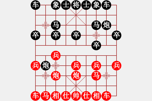 象棋棋谱图片：刘健 先和 张中华 - 步数：10 