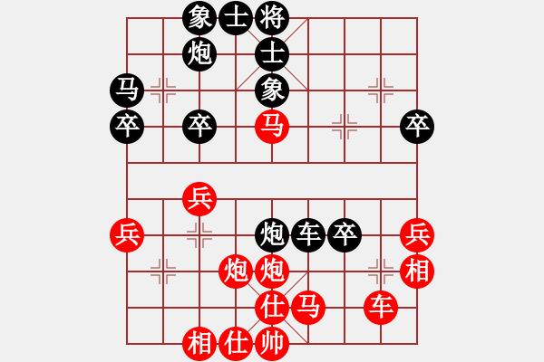 象棋棋譜圖片：以純[2054639905] -VS- 光聯(lián)科技呂[767258455] 五13 - 步數(shù)：40 