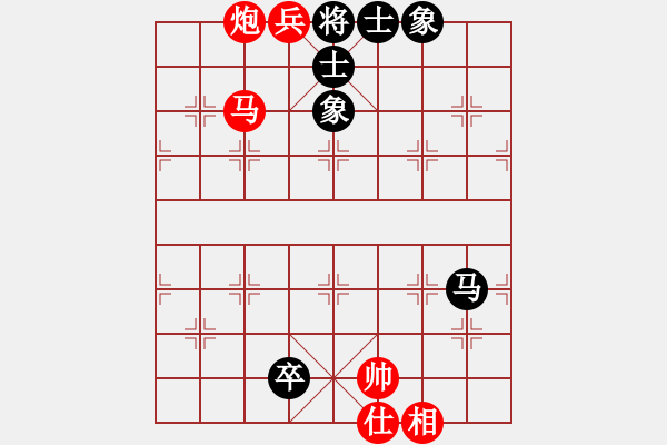 象棋棋譜圖片：馬炮兵單缺相對馬炮雙卒士象全 - 步數(shù)：21 