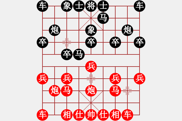 象棋棋譜圖片：2021.3.6.40JJ五分鐘先勝中炮對左拐角馬 - 步數(shù)：10 