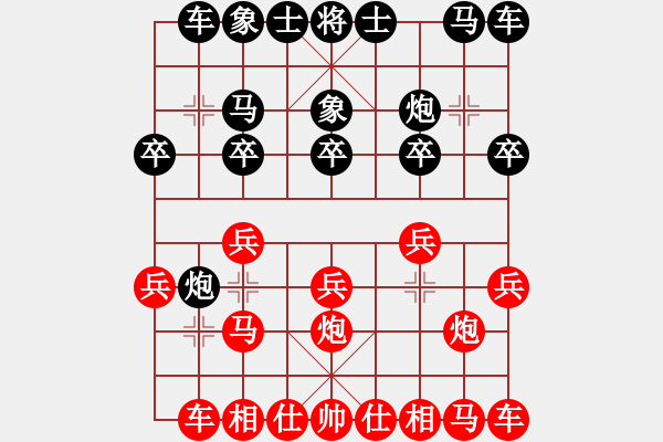 象棋棋譜圖片：2022.2.4.7JJ五分鐘先勝仙人指路對卒底炮 - 步數(shù)：10 