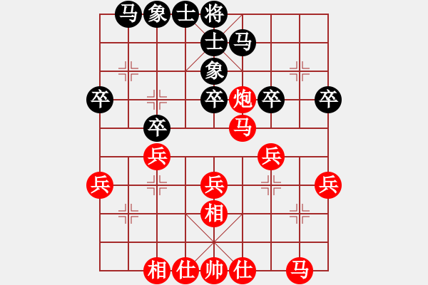 象棋棋譜圖片：2022.2.4.7JJ五分鐘先勝仙人指路對卒底炮 - 步數(shù)：30 