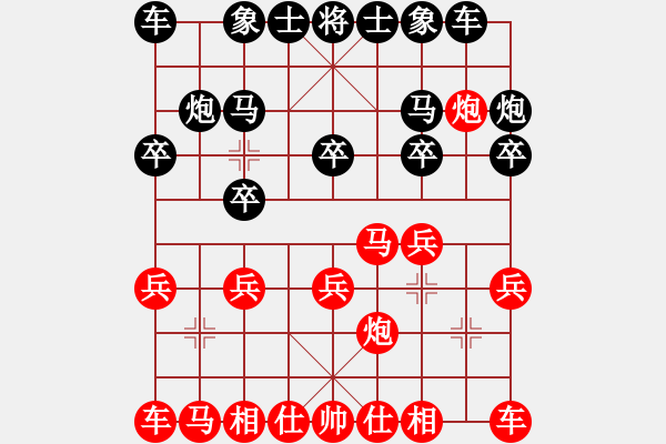 象棋棋譜圖片：紅方: ttj先負黑方: 漂浮的云 - 步數(shù)：10 