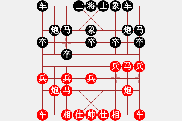 象棋棋谱图片：左代元 先负 孙逸阳 - 步数：10 