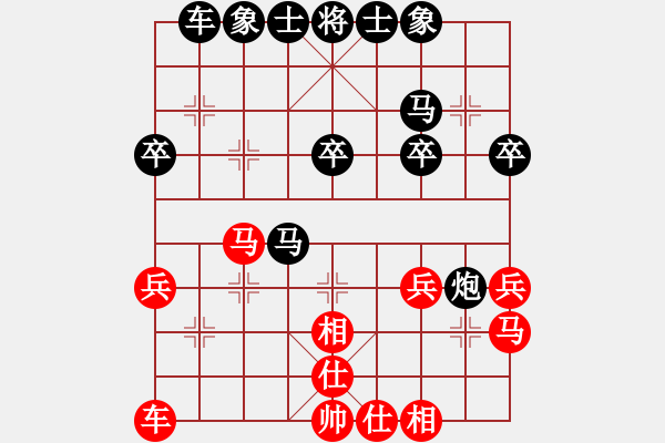 象棋棋譜圖片：好男孩[紅] -VS- 阿峰[黑] - 步數(shù)：28 