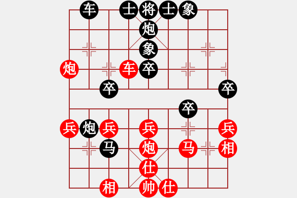 象棋棋譜圖片：keepingon(9段)-和-飛翔過河(月將) - 步數(shù)：36 