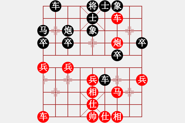 象棋棋譜圖片：熱血盟_象棋教父[紅] -VS- 熱血盟●溫柔一刀[黑] - 步數(shù)：30 