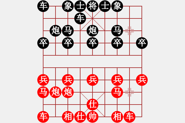 象棋棋譜圖片：狼棋(2段)-勝-炮打蔣川馬(1段) - 步數(shù)：10 