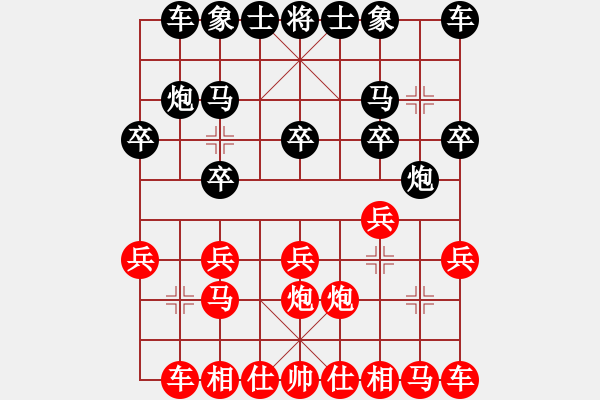 象棋棋譜圖片：五六炮過河車對屏風(fēng)馬 - 步數(shù)：10 