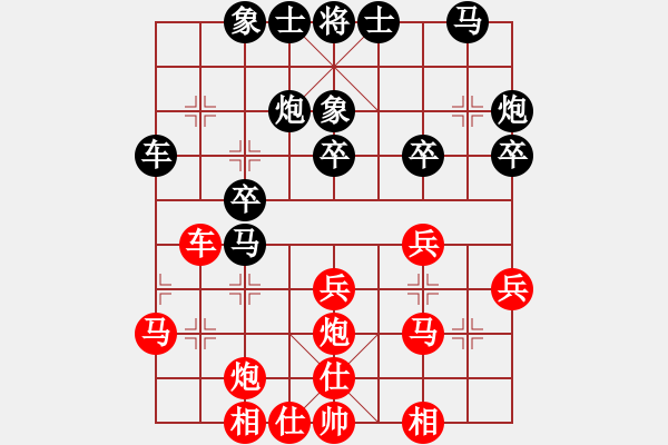 象棋棋譜圖片：jtgdyc(2段)-和-游戲金鷹(人王) - 步數(shù)：30 