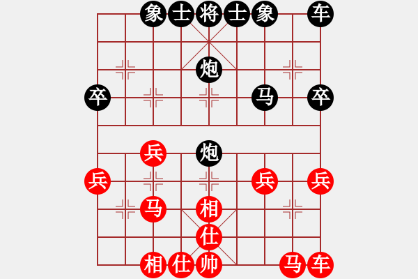 象棋棋譜圖片：勇闖天涯[1245153842] -VS- 橫才俊儒[292832991] - 步數(shù)：30 