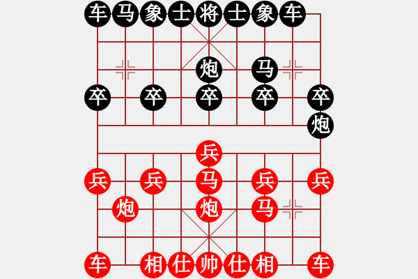 象棋棋譜圖片：探頭炮網(wǎng)絡(luò)棋手先負(fù)唐登科 - 步數(shù)：10 