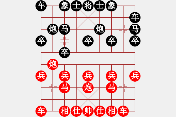 象棋棋譜圖片：《廣州棋壇六十年史6》第五回華東國(guó)的新壁壘第22局屠景明先負(fù)朱劍秋 - 步數(shù)：10 