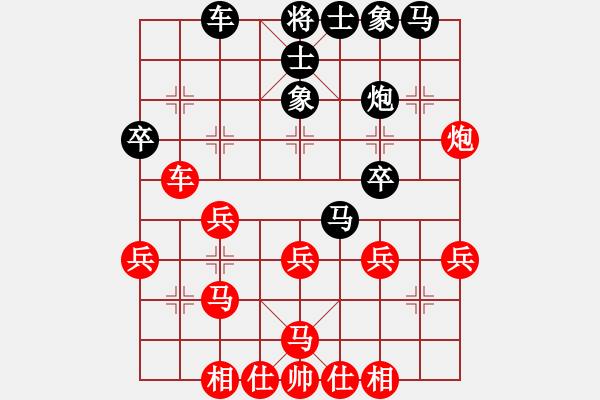 象棋棋譜圖片：人面桃花紅(4段)-負(fù)-天天練棋(1段) - 步數(shù)：30 