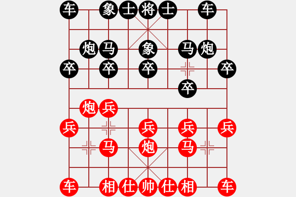 象棋棋譜圖片：中炮巡河炮對(duì)屏風(fēng)馬3 - 步數(shù)：10 