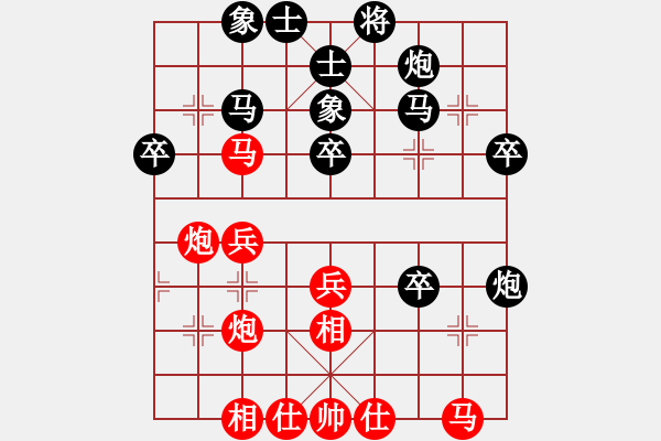 象棋棋譜圖片：呂梁 張伍 負(fù) 浙江 趙鑫鑫 - 步數(shù)：40 