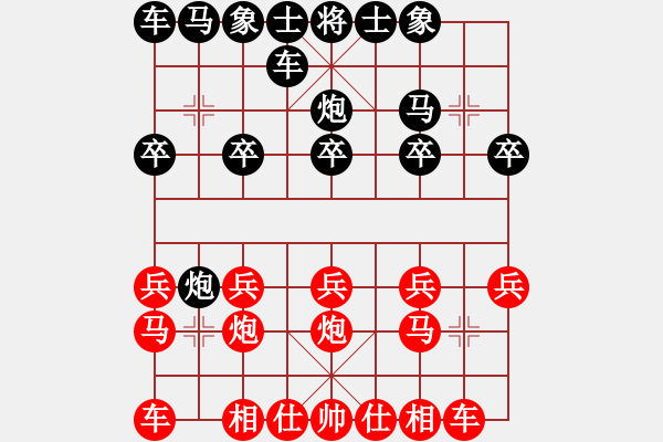 象棋棋谱图片：龙游天下[红] -VS- ┊舉燭℡[黑] - 步数：10 