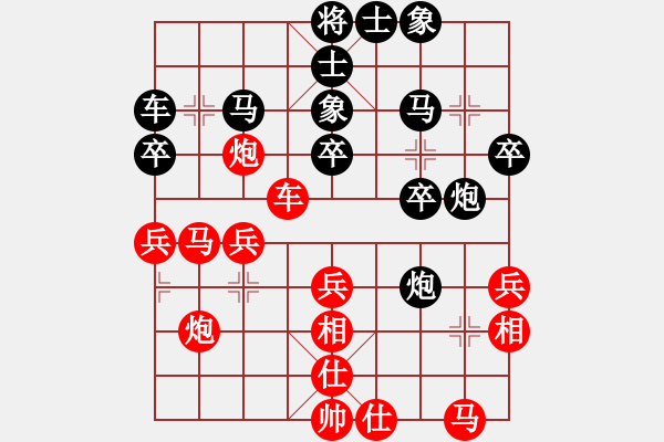 象棋棋譜圖片：肥仔張(9段)-和-象棋巴底洞(4段) - 步數(shù)：30 