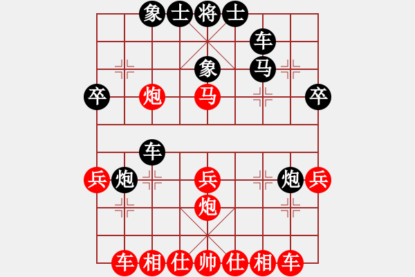 象棋棋譜圖片：毛醫(yī)師[1350514982] -VS- 嘴角揚揚[50129759] - 步數(shù)：30 