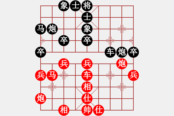 象棋棋譜圖片：象棋十大開局3.2 相三進(jìn)五，炮2平4 (澳大利亞老揚(yáng)制作) - 步數(shù)：40 