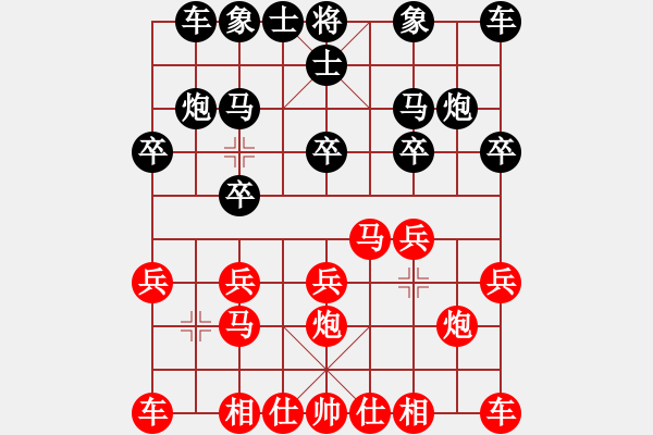 象棋棋谱图片：★龙口浪子★[红] - 行者[黑]（3） - 步数：10 
