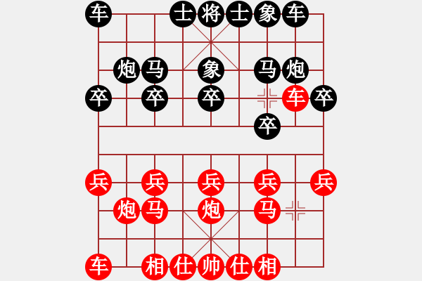 象棋棋譜圖片：湖北神農(nóng)架代表隊(duì) 楊哲峰 和 襄陽市紫騰閣養(yǎng)生皇冠會(huì)所代表隊(duì) 孫忠海 - 步數(shù)：10 