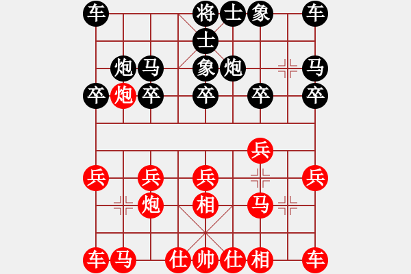 象棋棋譜圖片：“四車見面”巧得子！偏鋒炮王[紅] -VS- 喜歡大雪無痕[黑] - 步數(shù)：10 