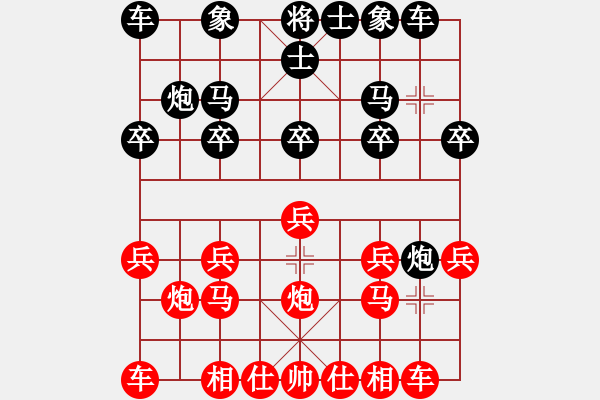 象棋棋譜圖片：【對付雙炮過河】劉永富 勝 業(yè)余六級 - 步數(shù)：10 