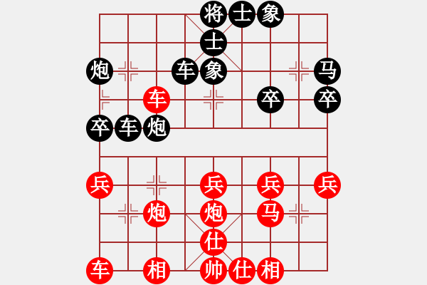 象棋棋譜圖片：bbboy002[紅] -VS- 0o棋神o0[黑] - 步數(shù)：30 