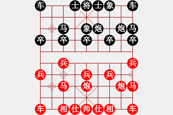 象棋棋譜圖片：昨天晚上中游大廳執(zhí)紅棋下的一局 - 步數(shù)：10 