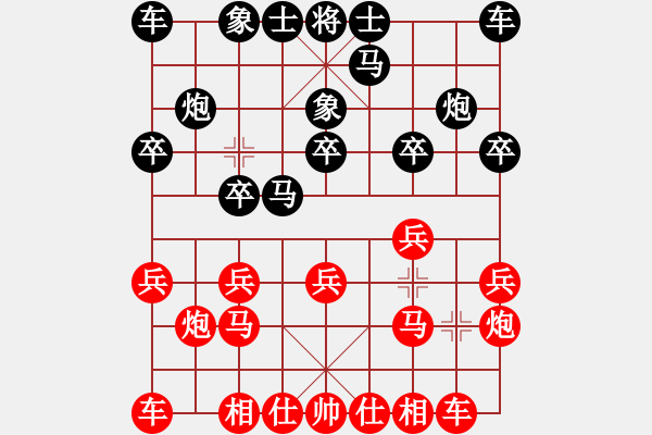 象棋棋谱图片：财神杯电视快棋赛首轮财神爷组：广东吕钦VS上海胡荣华 - 步数：10 