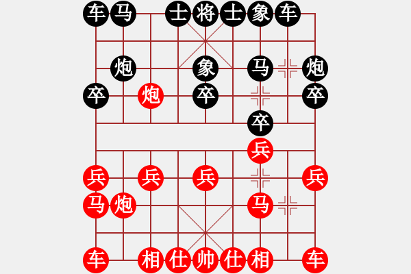 象棋棋譜圖片：長安棋社(1段)-勝-惠山九指(4段) - 步數(shù)：10 