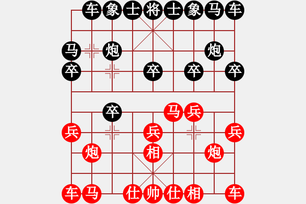 象棋棋谱图片：男子团体1 (1)赵鑫鑫先和黄学谦 - 步数：10 