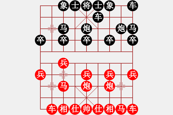 象棋棋譜圖片：騎士[紅] -VS-行者必達(dá) [黑] - 步數(shù)：10 