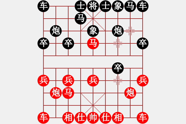 象棋棋譜圖片：scbing(1段)-勝-灰色流影(1段) - 步數(shù)：10 