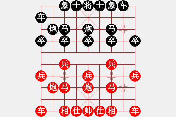 象棋棋谱图片：张瑞峰 先和 谢靖 - 步数：10 