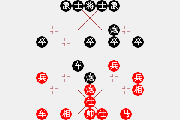 象棋棋谱图片：张瑞峰 先和 谢靖 - 步数：30 