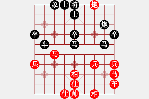 象棋棋譜圖片：紅藍棋股(天帝)-負-湘湖小卒(9段) - 步數(shù)：40 