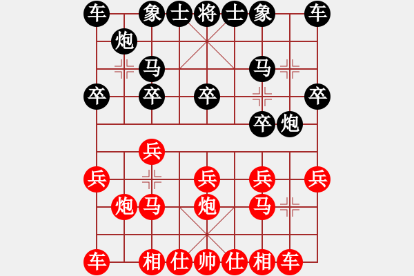 象棋棋谱图片：醉棋渡河(3级)-和-罗钢(8级) - 步数：10 