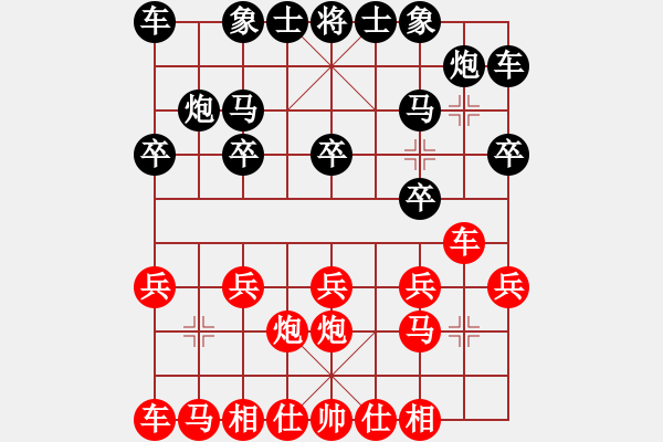 象棋棋譜圖片：王玉虎[業(yè)9-3] 先勝 付波濤[業(yè)9-3]  - 步數(shù)：10 