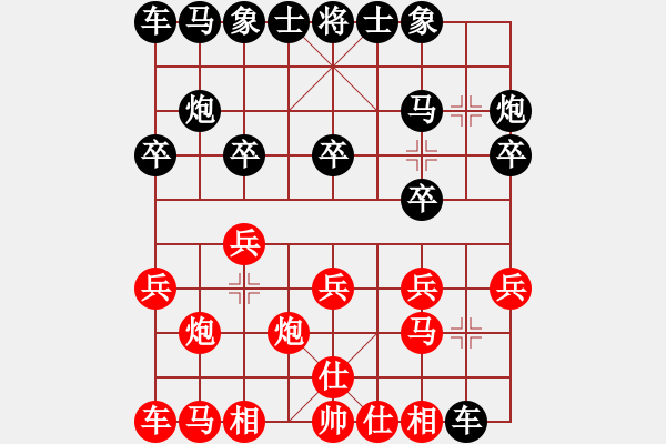 象棋棋譜圖片：棋友-魚aiq鳥[575644877] -VS- 開門紅[1802361571] - 步數(shù)：10 