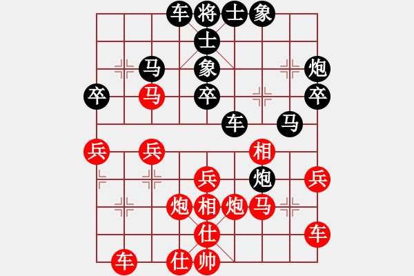 象棋棋譜圖片：新浪(8段)-和-龍城堡主(8段) - 步數(shù)：30 