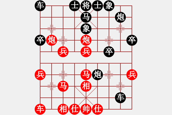 象棋棋譜圖片：︶ㄣ魅力四射ルゞ [紅] -VS- 驚天№一劍[黑] - 步數(shù)：30 