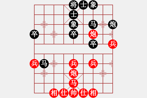 象棋棋譜圖片：開和光進兵(3段)-勝-輕舞飛揚親(7段) - 步數(shù)：40 