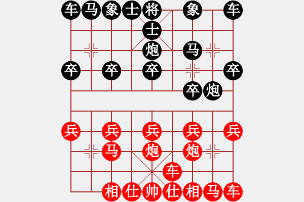 象棋棋譜圖片：橫才俊儒[紅] -VS- 光輝歲月[黑] - 步數(shù)：10 